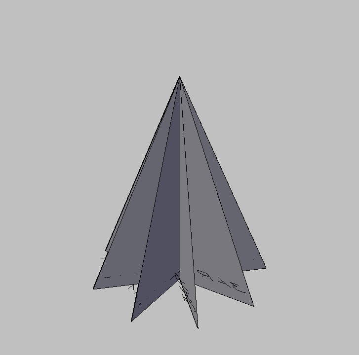 Bloque Autocad Vista de Árbol Pino 05 en 3D